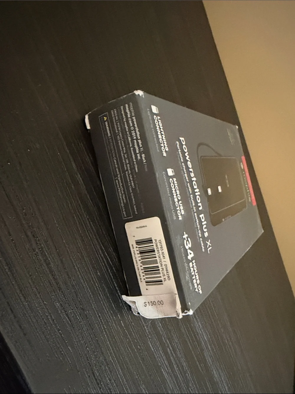 Tumi Black Powerstation Plus XL Portable Charger by Mophie